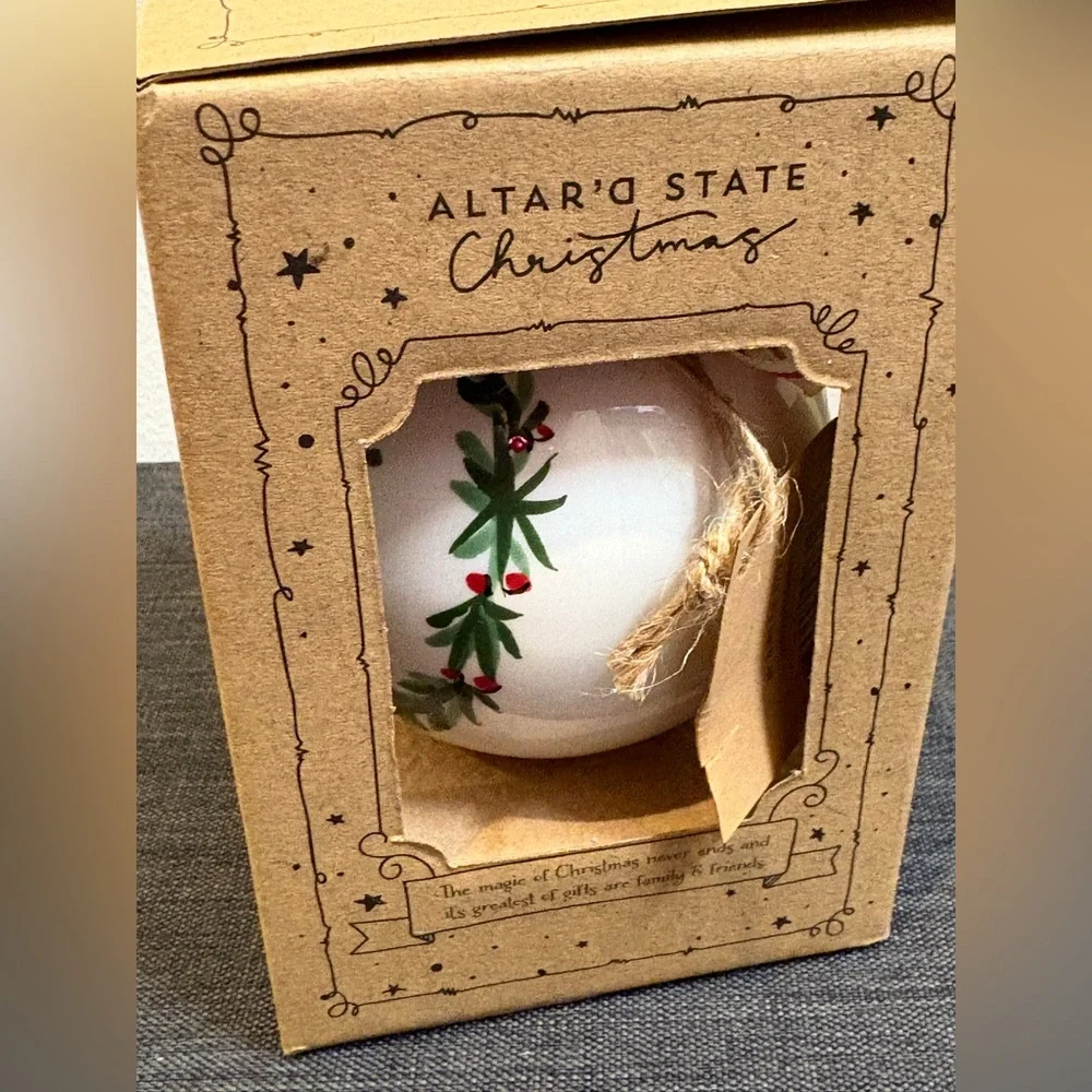NWT New in Box Altar’d State Mr. & Mrs. Est. 2019 Christmas Tree Ornament